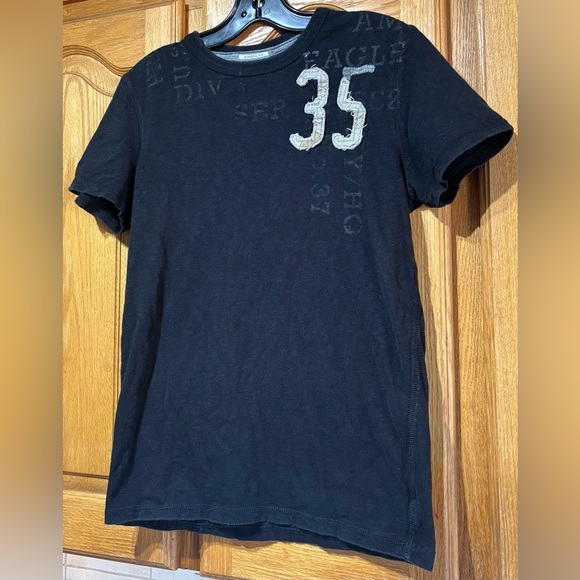 American Eagle Outfitters Black Short Sleeve Athletic Fit Tee Casual Small - Picture 2 of 7